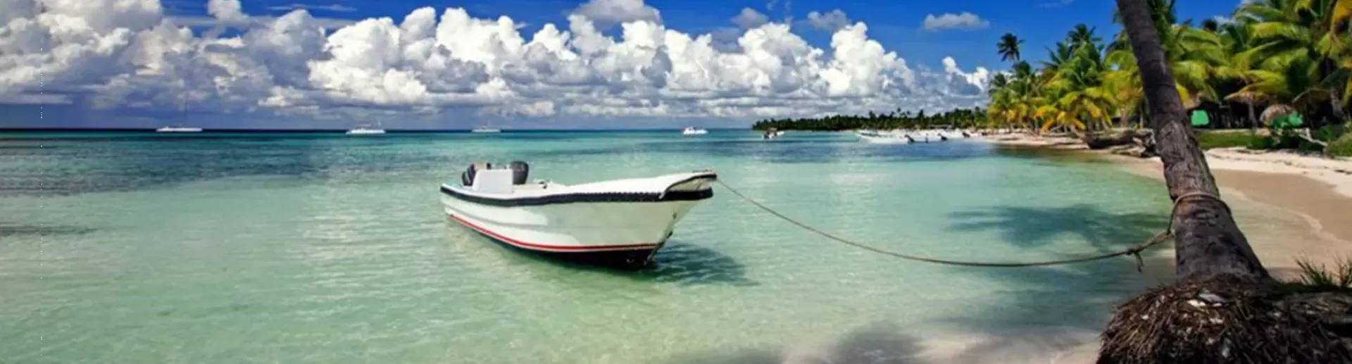 Dominican republic beach and boat 